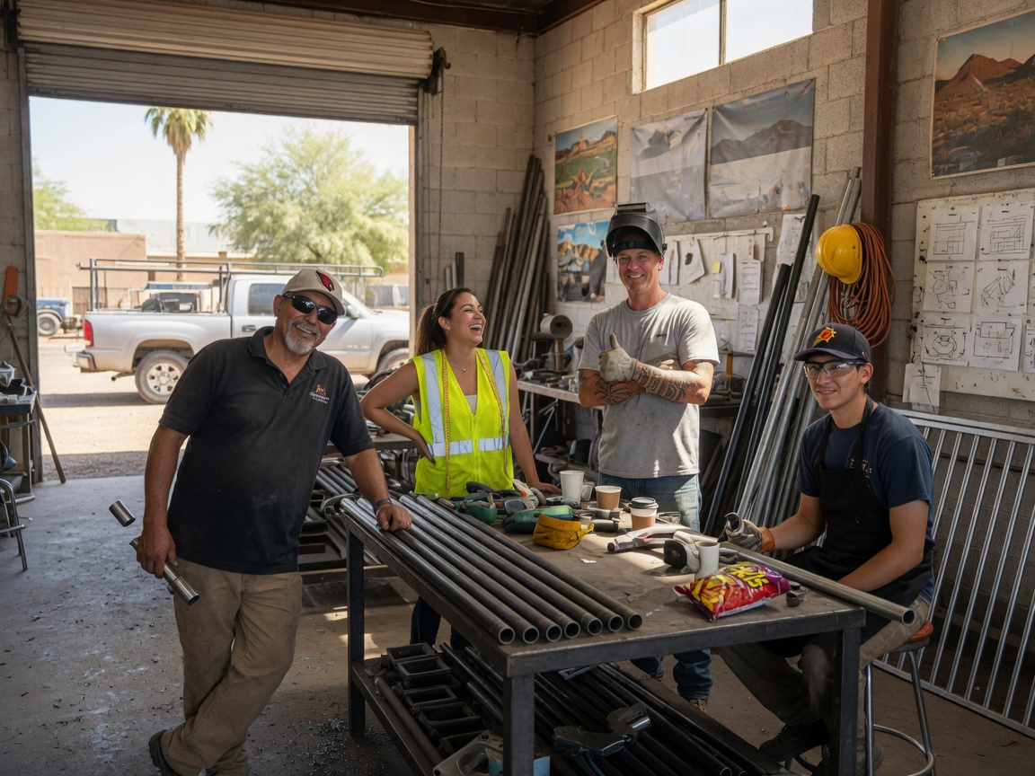 The Phoenix Handrail Pros team at work in Phoenix 